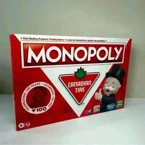 ❤️ 🇨🇦 BNIB Factory Sealed MONOPOLY Game Canadian Tire 100 Anniversary BILINGUAL